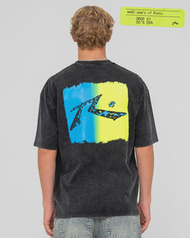 Rusty Technicolor Tee (Washed Black)