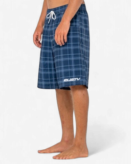 Rusty Plaid Daddy Elastic Waist Boardshort