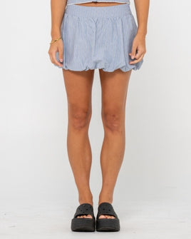 Rusty Summer Court Mid Rise Bubble Skirt